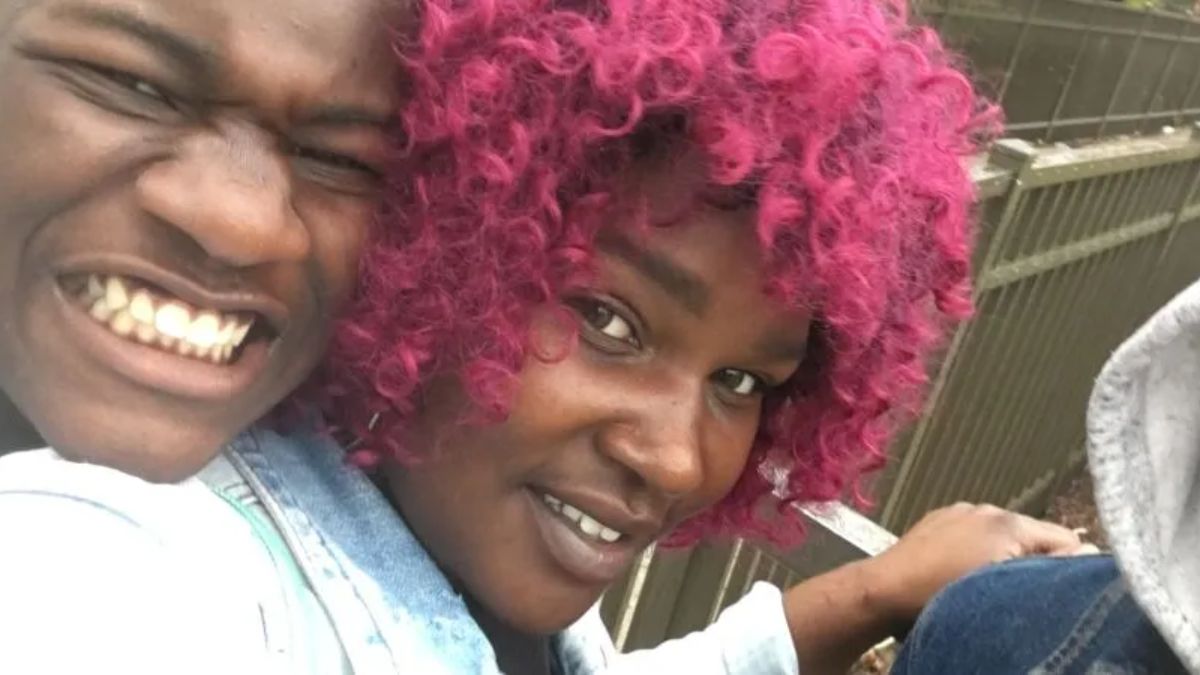 Nadiyah Brown and her son ham it up for the camera