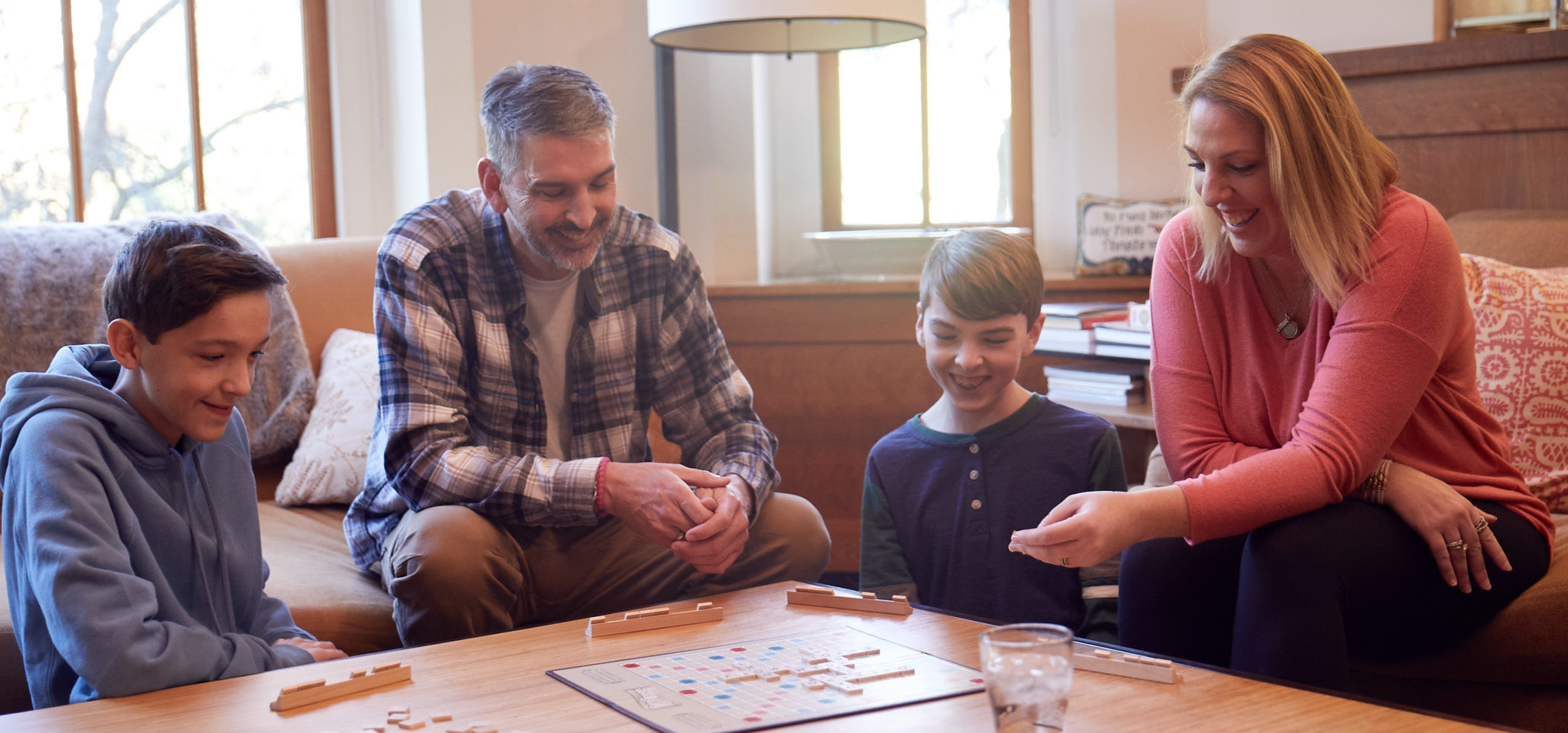 White family plays board game