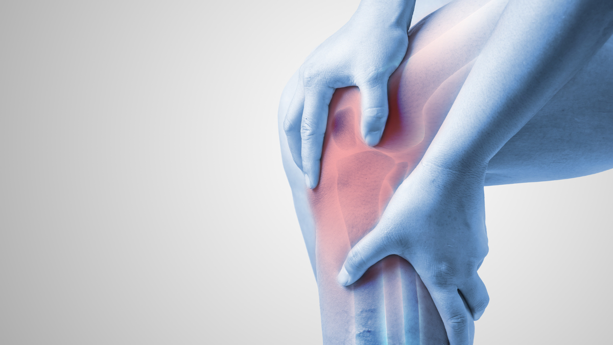 photo depicting knee pain