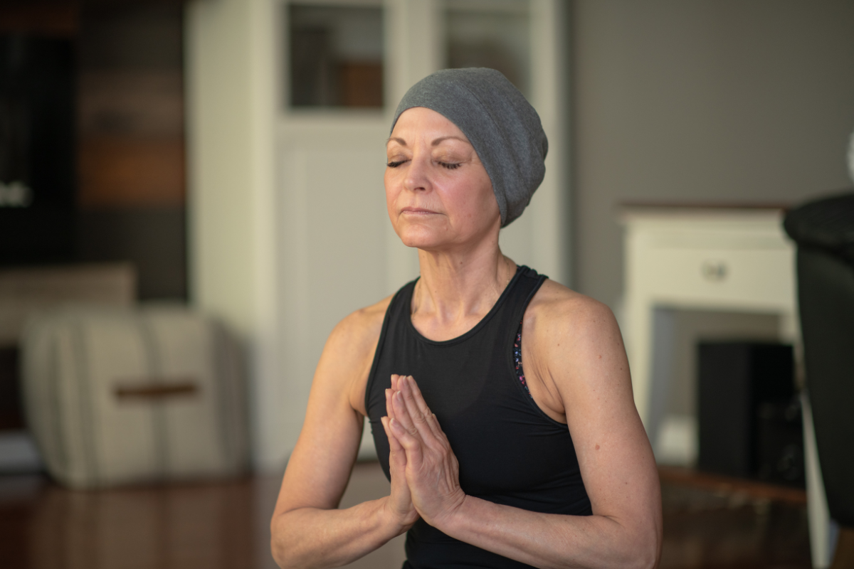 Woman meditating