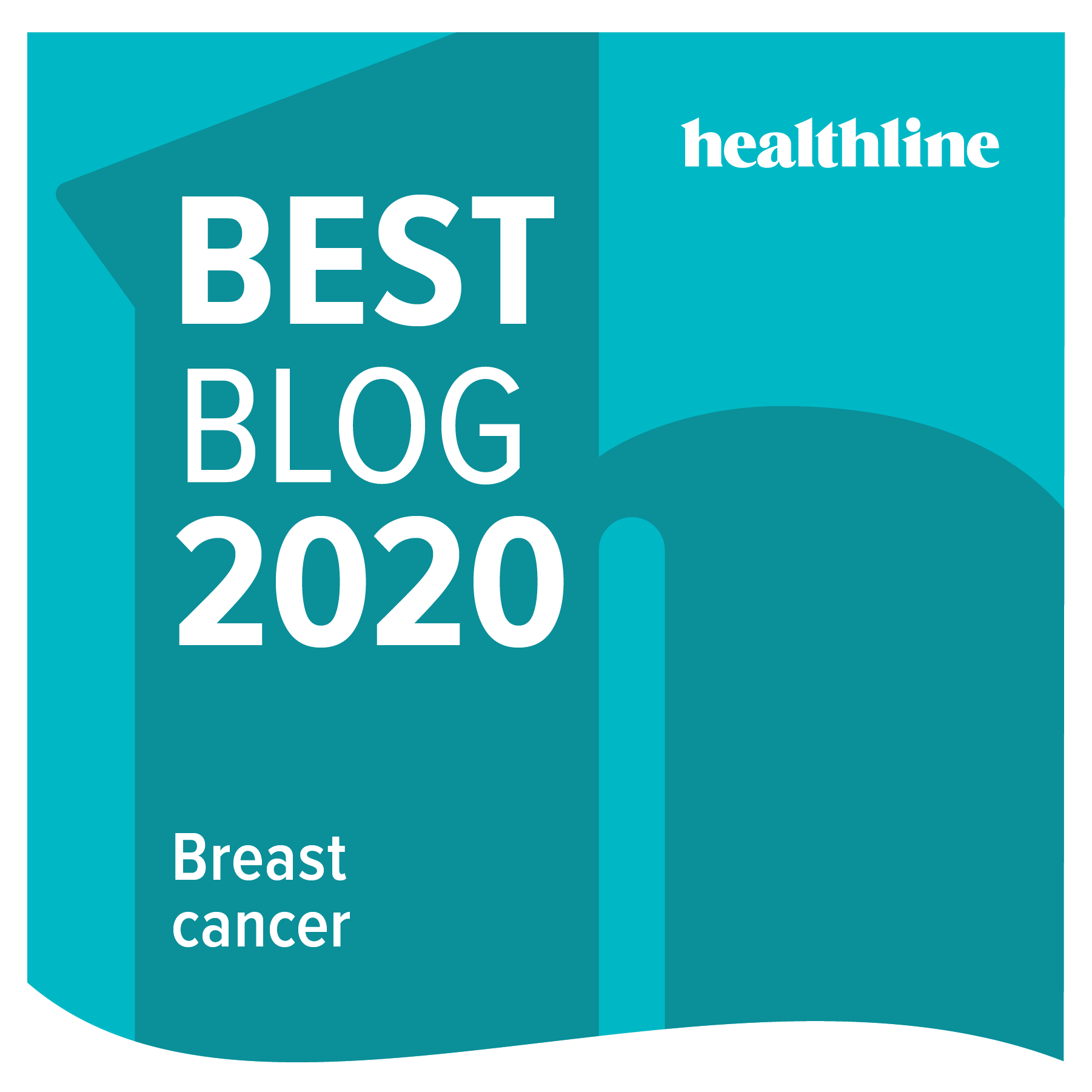 2020 Best Breast Cancer Blog Badge from Healthline. Link to Healthline page.