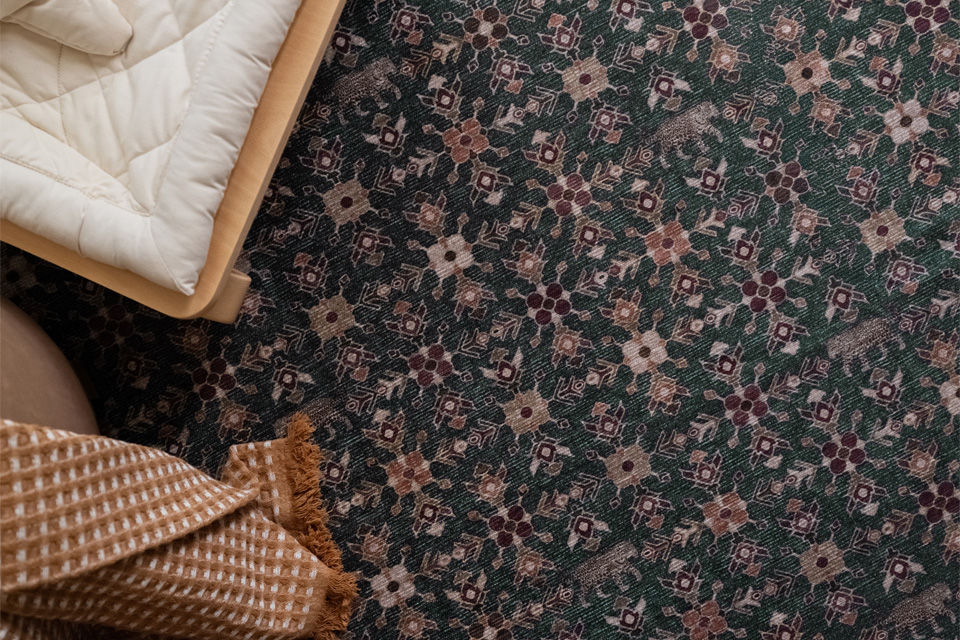 Viva rug in a cozy living room