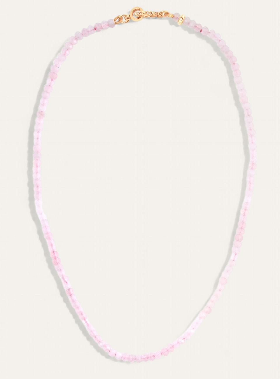 A light pink necklace