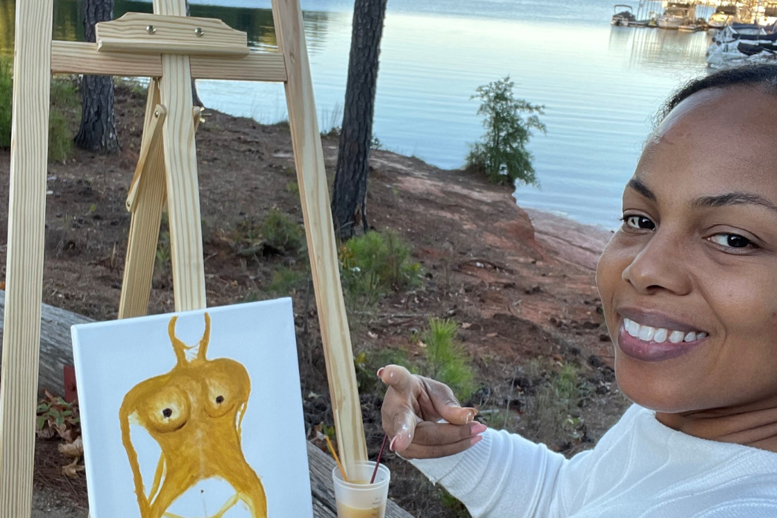 Patrice Exantus painting