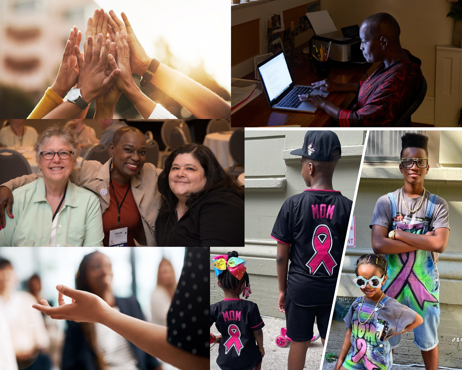 Collage of different forms of personal advocacy