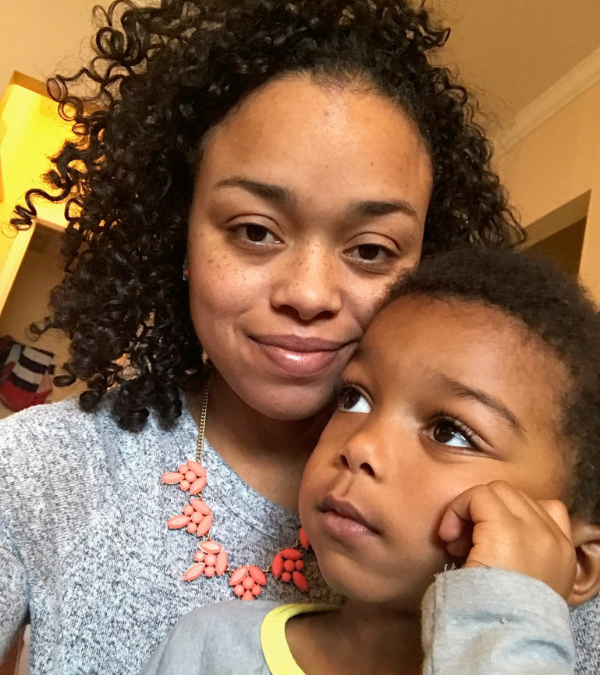 Taylor Harris and her son