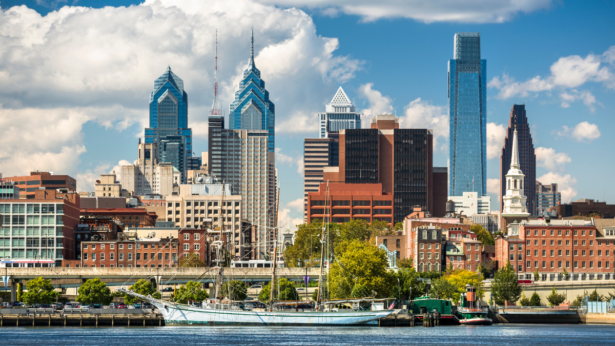 The Philadelphia skyline from Penn's Landing
