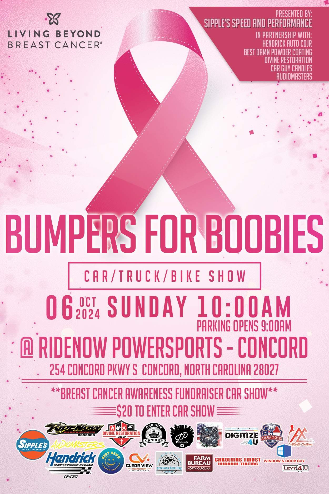 Bumpers for Boobies flyer