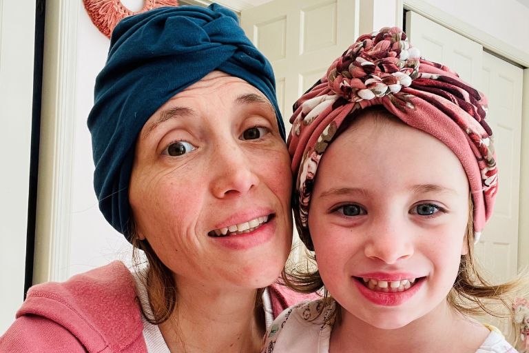 Dana Valenti and her daughter model stylish head wraps