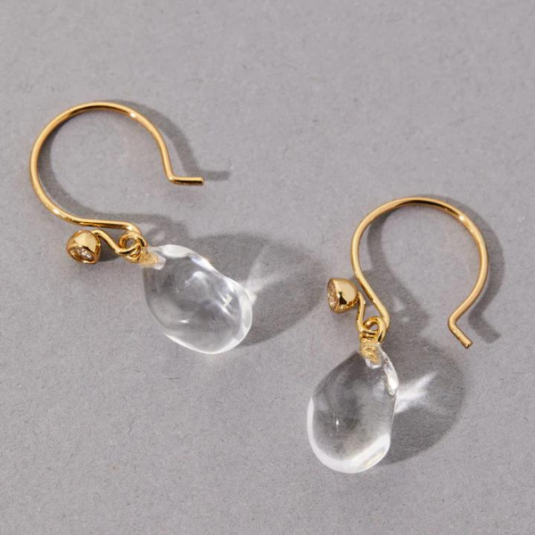 Lucite tear drop earrings by Alexis Bittar