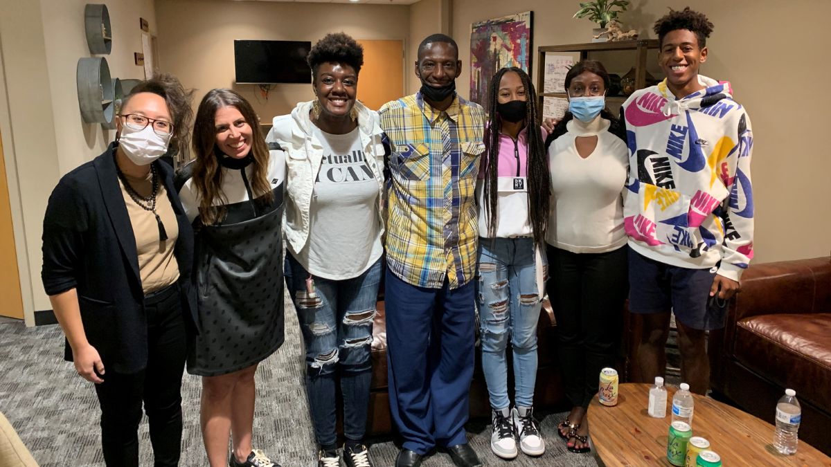 Victoria Seamon and some members of her community of support