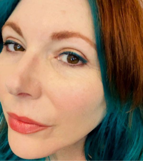 Close Up of Lauren Izzo's face revealing interesting ombre colors in her hair