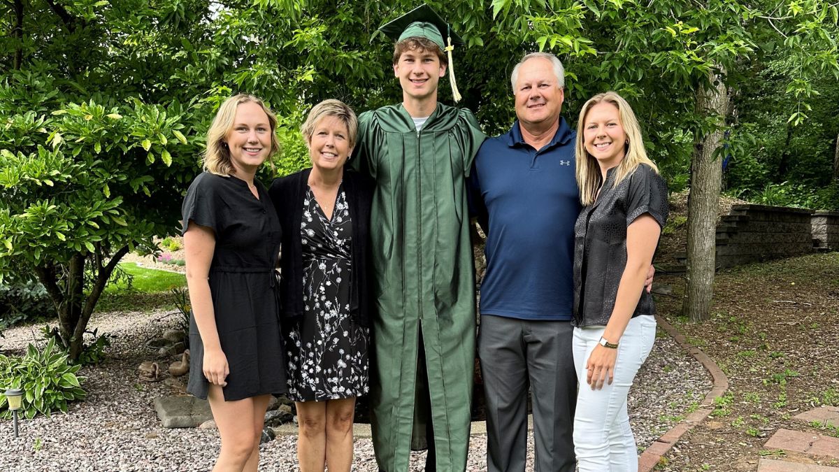 Tammy Uhl and her family at son's graduation