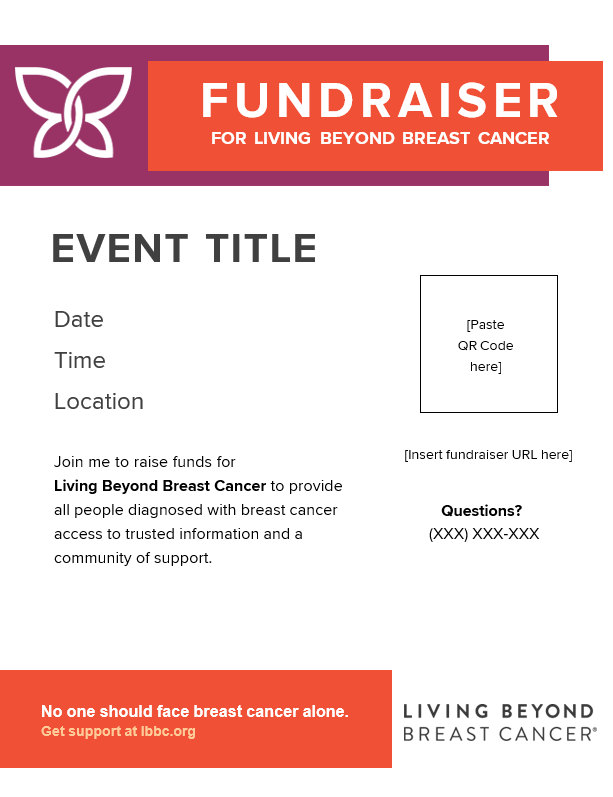 Fundraise for LBBC template poster