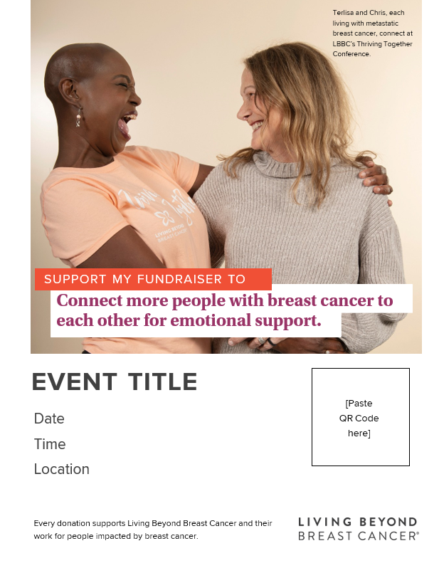 Fundraise for LBBC template poster