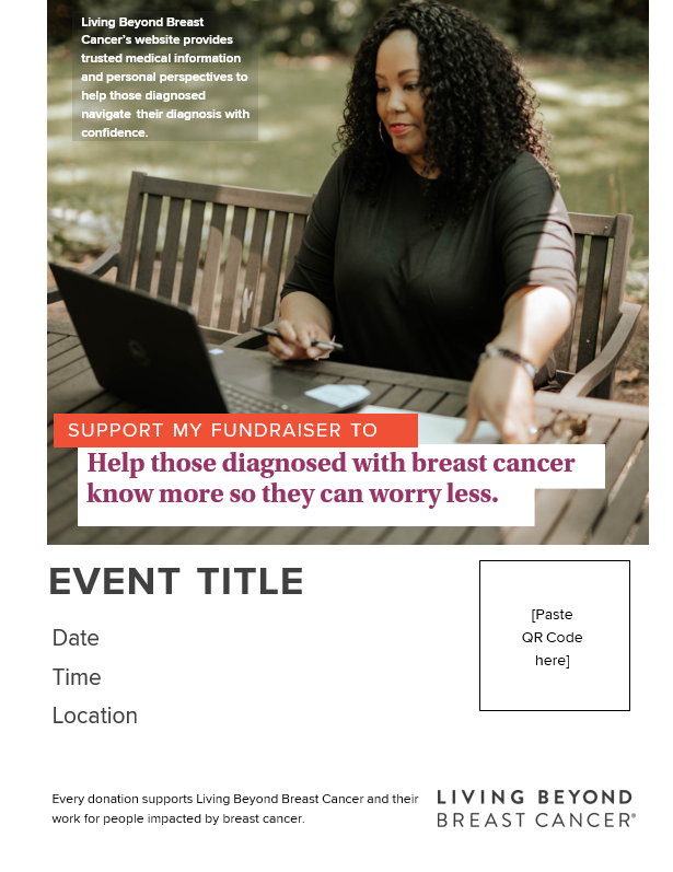Fundraise for LBBC template poster