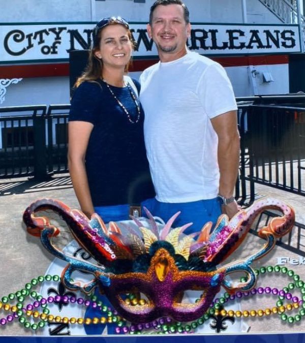 Shiloh Chism and her husband in New Orleans