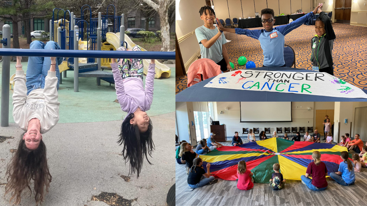 Collage of children participating in Kesem activities