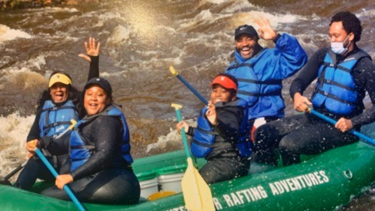 Stephani St. Cyr and her family have fun on a whitewater rafting trip.