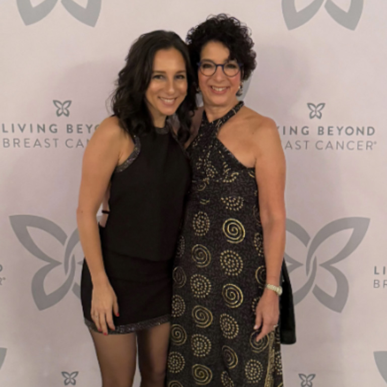 Abby Match and her mom, Carla Sirkis, smiling at an LBBC event