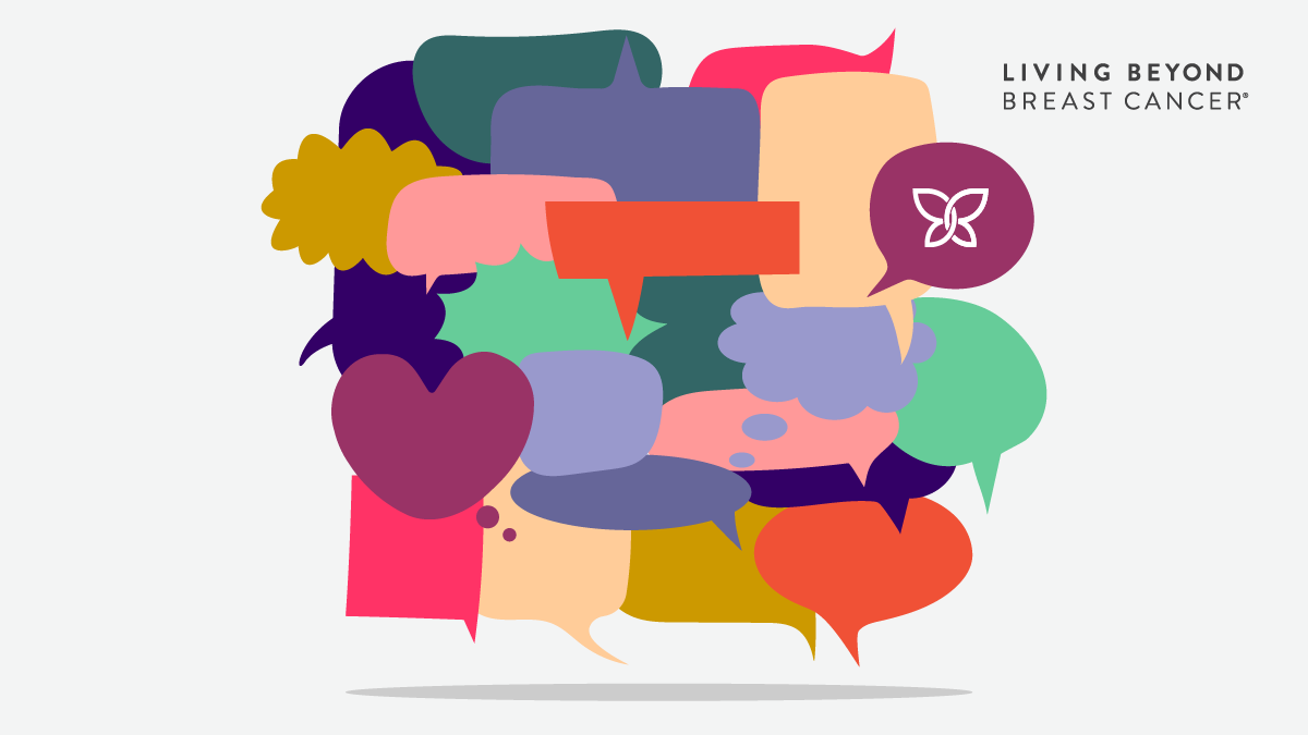 A collage of different colored chat bubbles