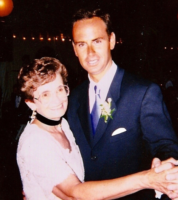 Ann dancing with her son