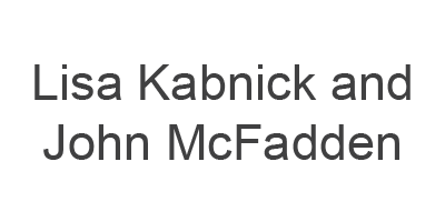 Lisa Kabnick and John McFadden