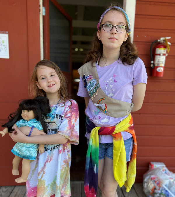 Jenny Peterson's two daughters, smiling