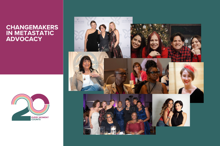 Collage of photos of metastatic breast cancer advocates