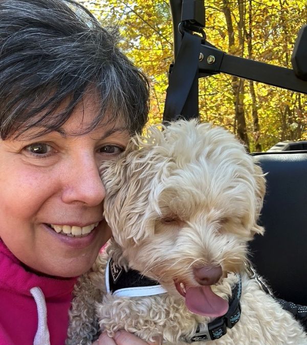 Marianne D'Alessandro cuddles with her adorable puppy.