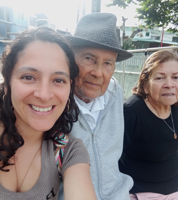 Gynna Quintero and her grandparents.