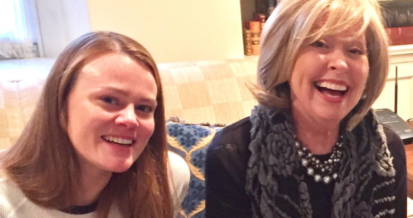 Sara and her mom, Deb smiling